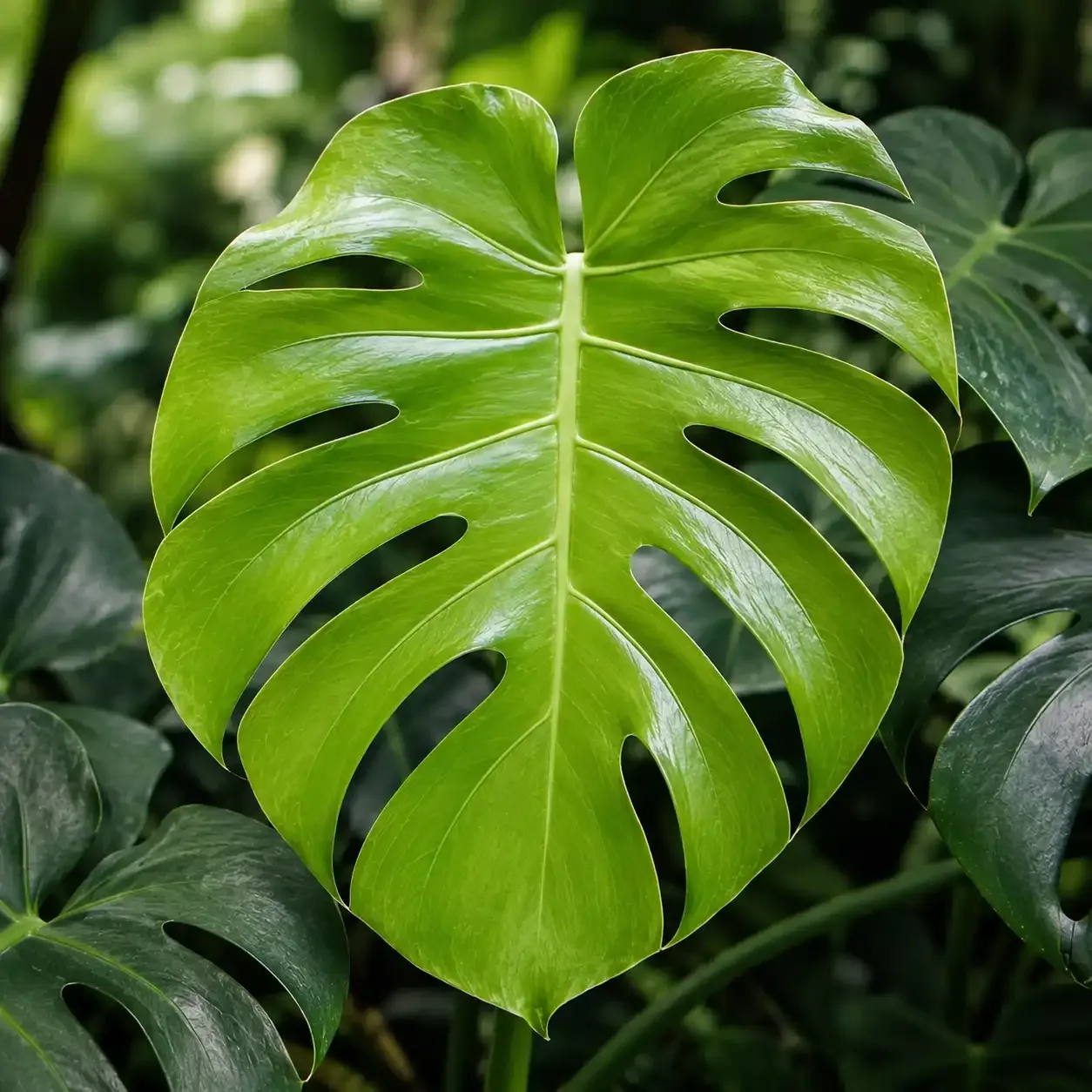 Example Monstera plant identification result