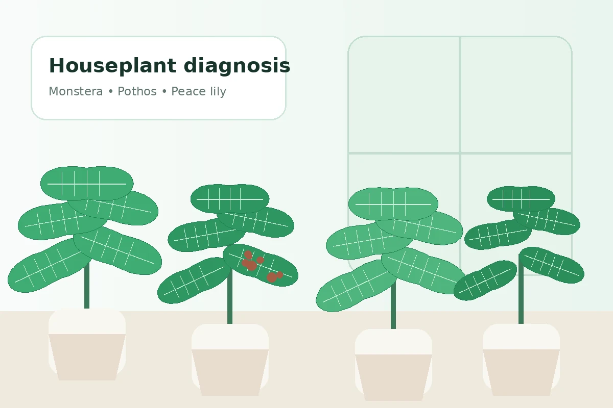 Indoor plants for AI houseplant disease diagnosis